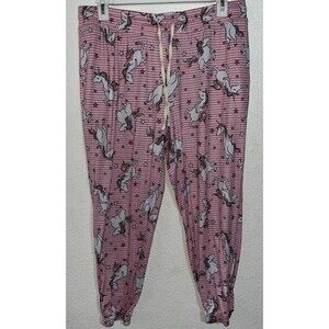 Briefly Stated Comfy Pajama Pants Women Size XL Unicorn